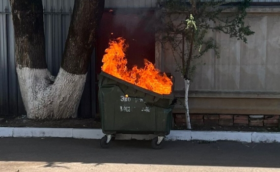 В Адыгее участились случаи возгораний на мусорных площадках
